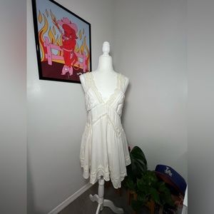 White UO Dress with Lace Detail